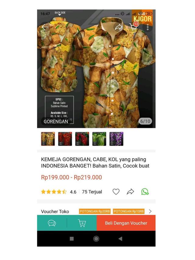 Motif kemeja kocak berbentuk makanan Ini bakal bikin senyum sendiri